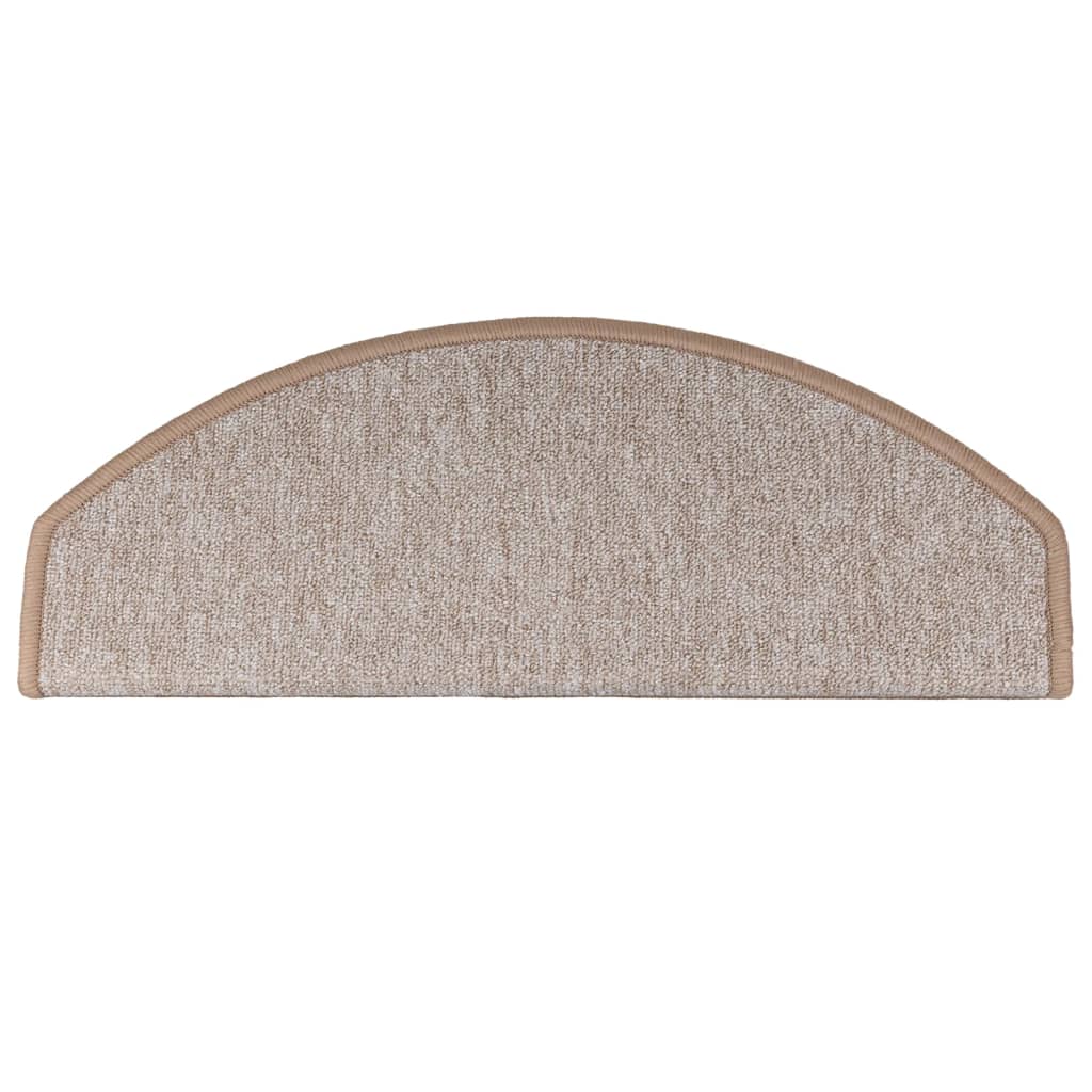 Stufenmatten 15 Stk. 65x24x4 cm Hellbraun Halbrund Groß