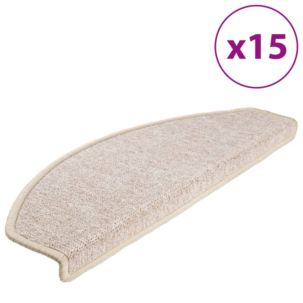Stufenmatten 15 Stk. 65x24x4 cm Taupe Halbrund Groß