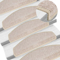 Stufenmatten 15 Stk. 65x24x4 cm Taupe Halbrund Groß