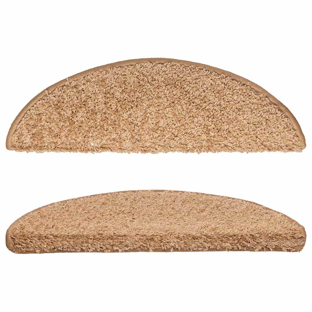 Stufenmatten 15 Stk. 56x17x3 cm Beige Halbrund