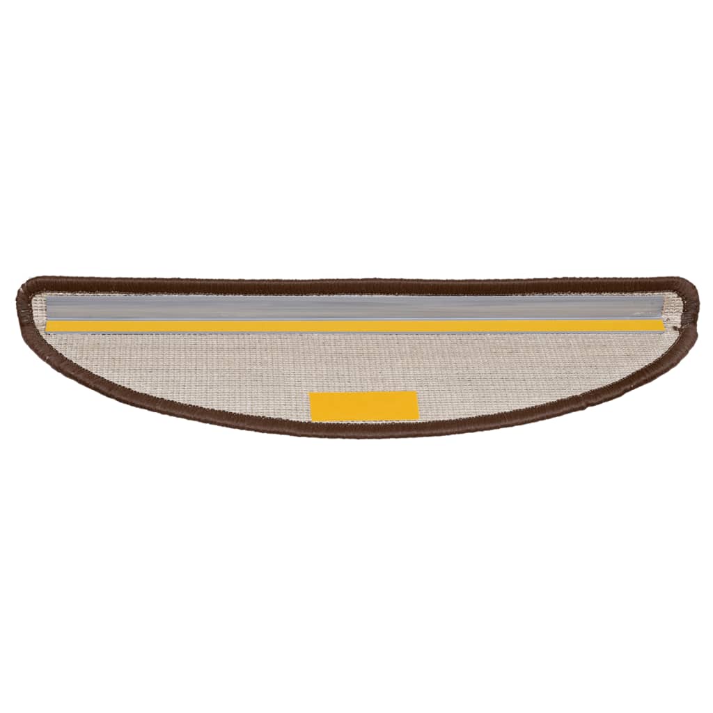 Stufenmatten 15 Stk. 56x17x3 cm Braun Halbrund