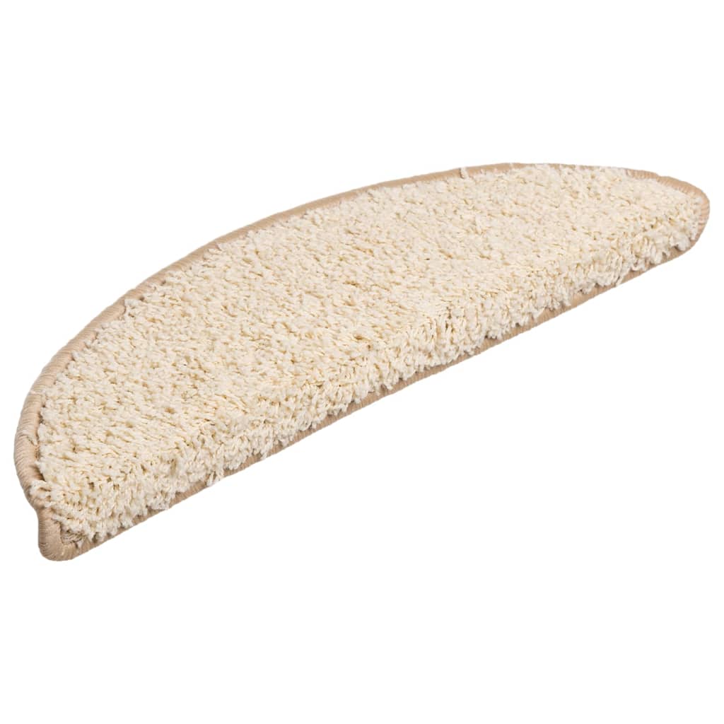Stufenmatten 15 Stk. 56x17x3 cm Creme Halbrund