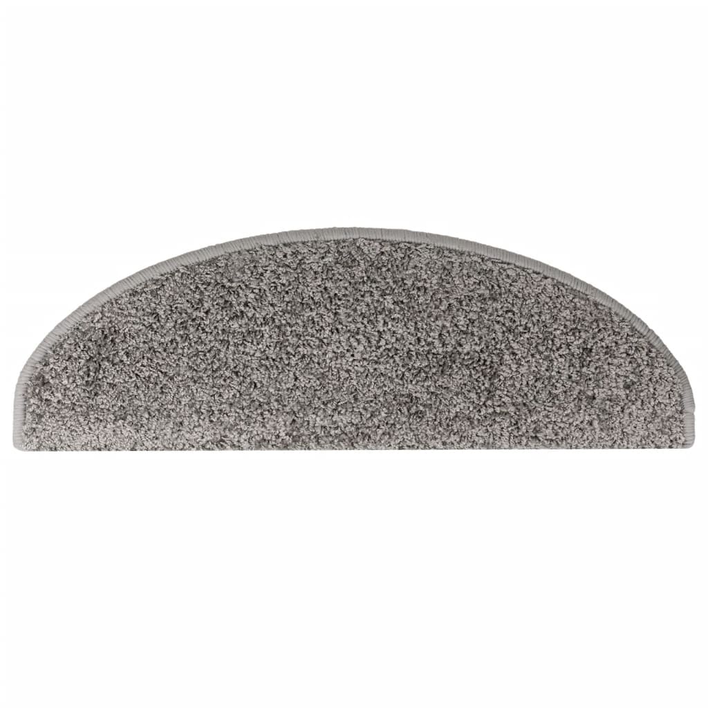 Stufenmatten 15 Stk. 65x21x4 cm Grau Halbrund Groß