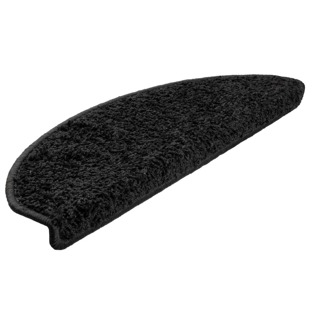 Stufenmatten 15 Stk. 65x21x4 cm Schwarz Halbrund Groß