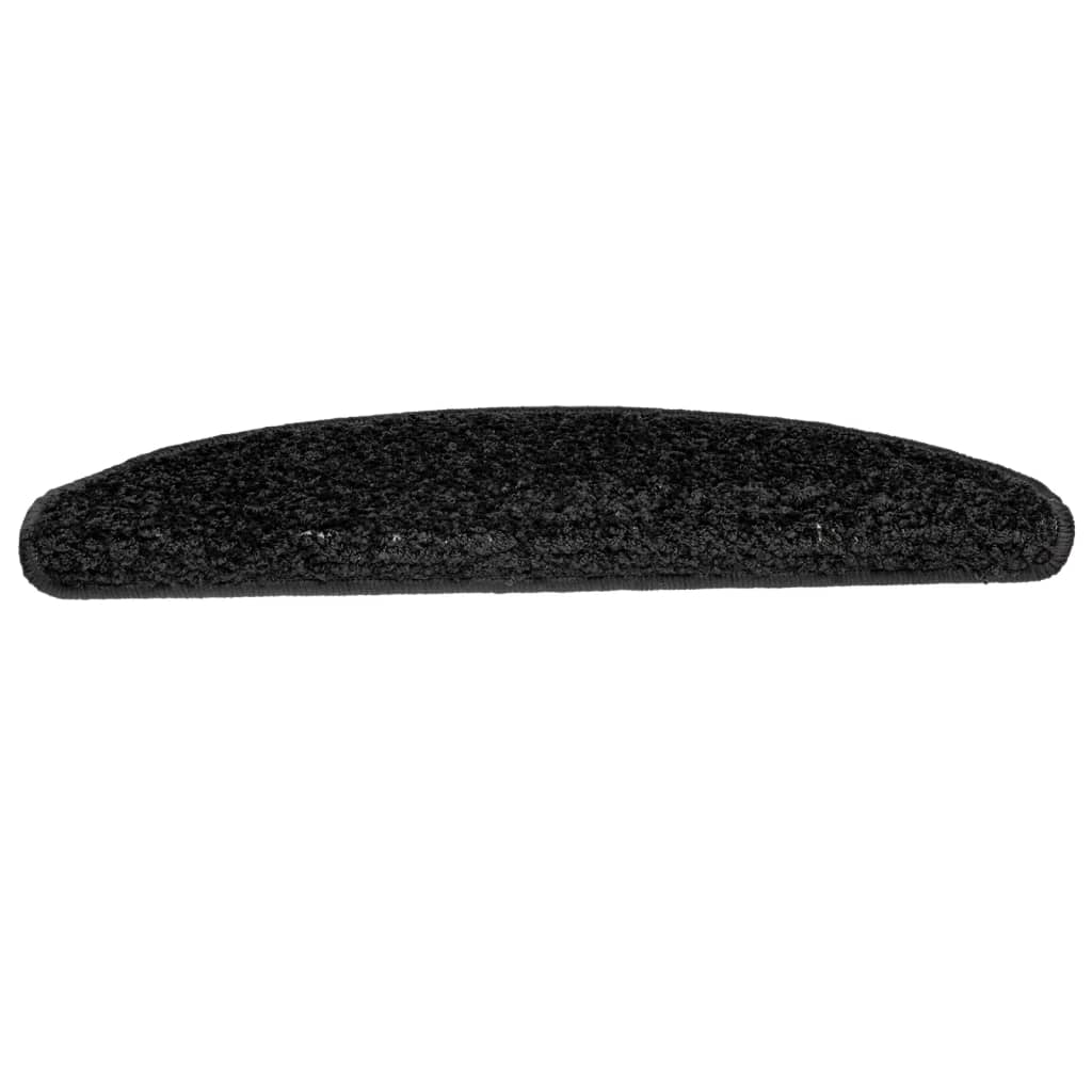 Stufenmatten 15 Stk. 65x21x4 cm Schwarz Halbrund Groß