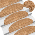 Stufenmatten 15 Stk. 65x21x4 cm Beige Halbrund Groß