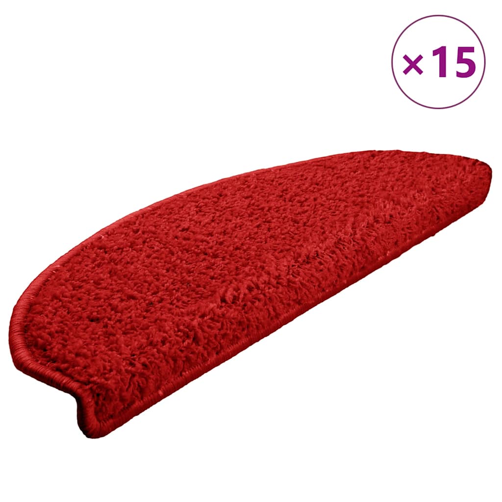 Stufenmatten 15 Stk. 65x21x4 cm Rot Halbrund Groß