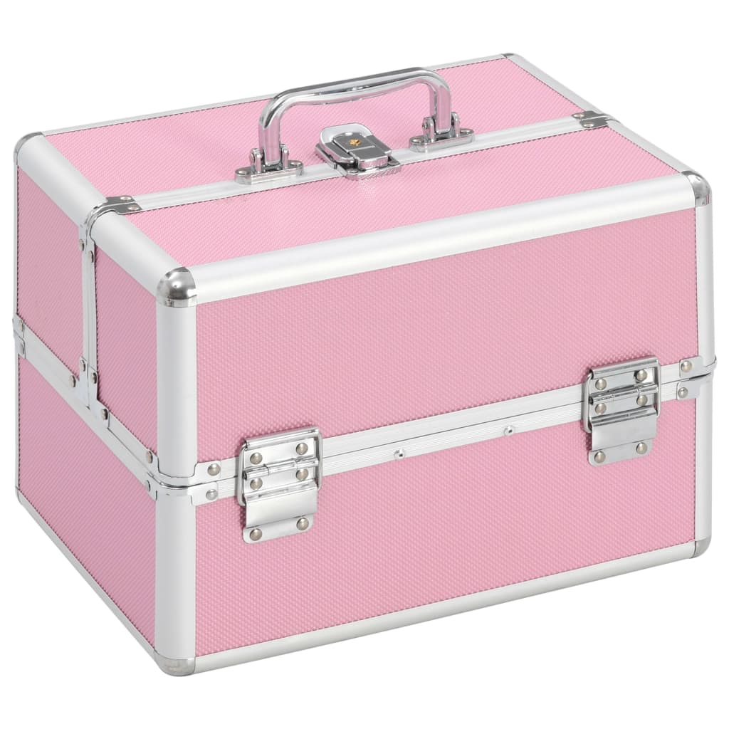 Kosmetikkoffer 22x30x21 cm Rosa Aluminium