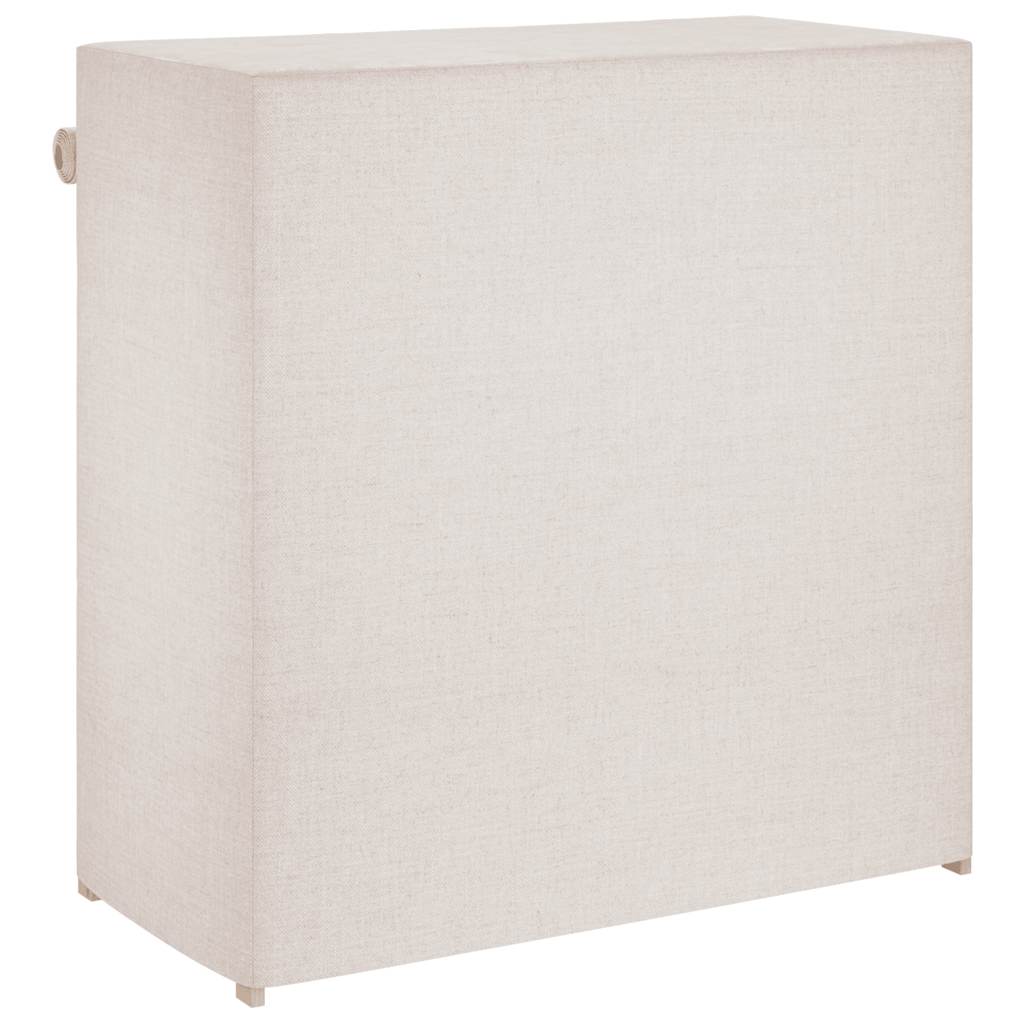 Schuhschrank mit Abdeckung Weiß 79 x 40 x 80 cm Stoff