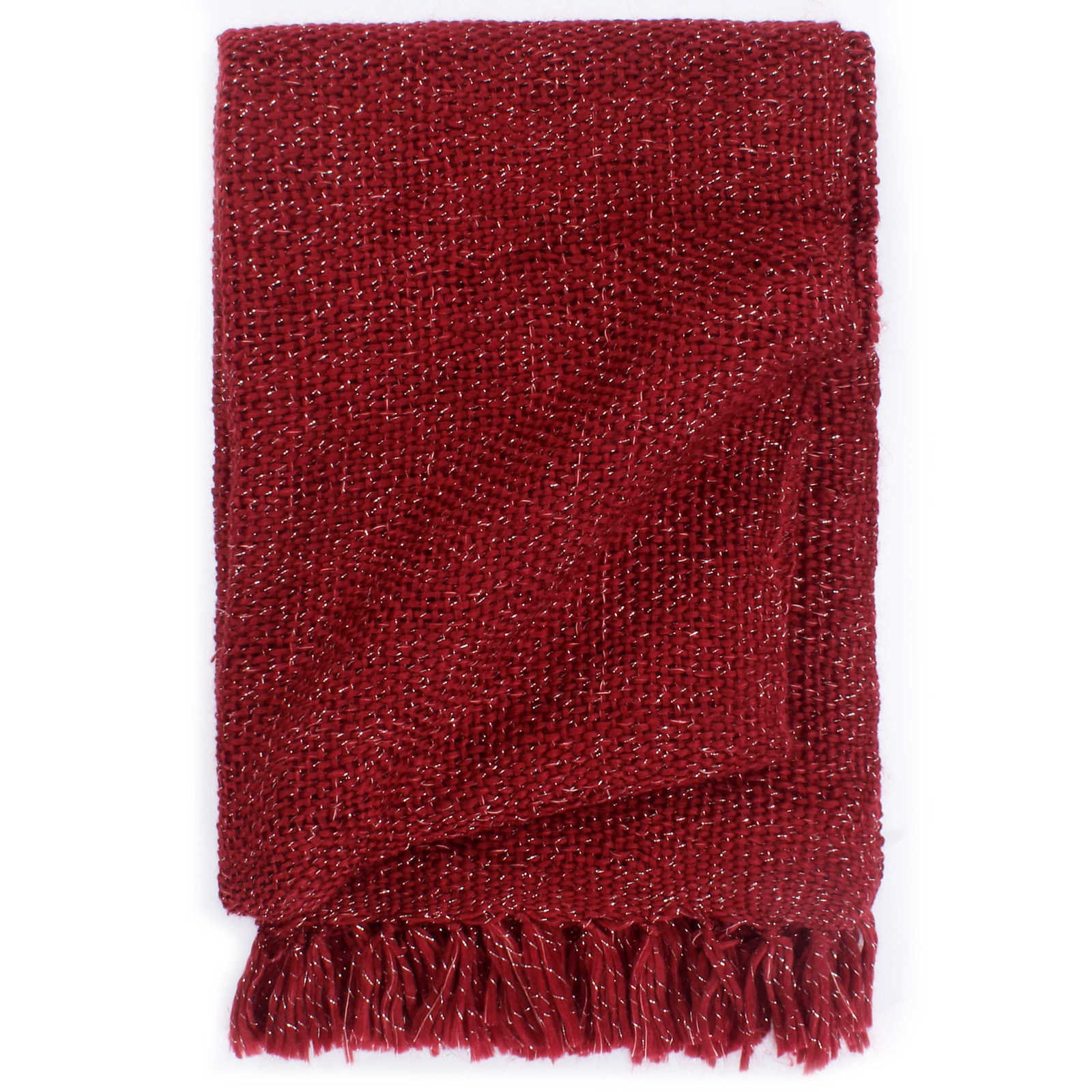 Decke Bordeauxrot 220 x 250 cm Polyester