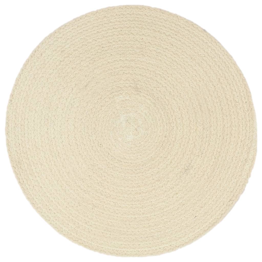 Tischsets 4 Stk. Natur 38 cm Rund Baumwolle