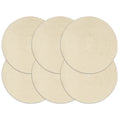 Tischsets 6 Stk. Natur 38 cm Rund Baumwolle
