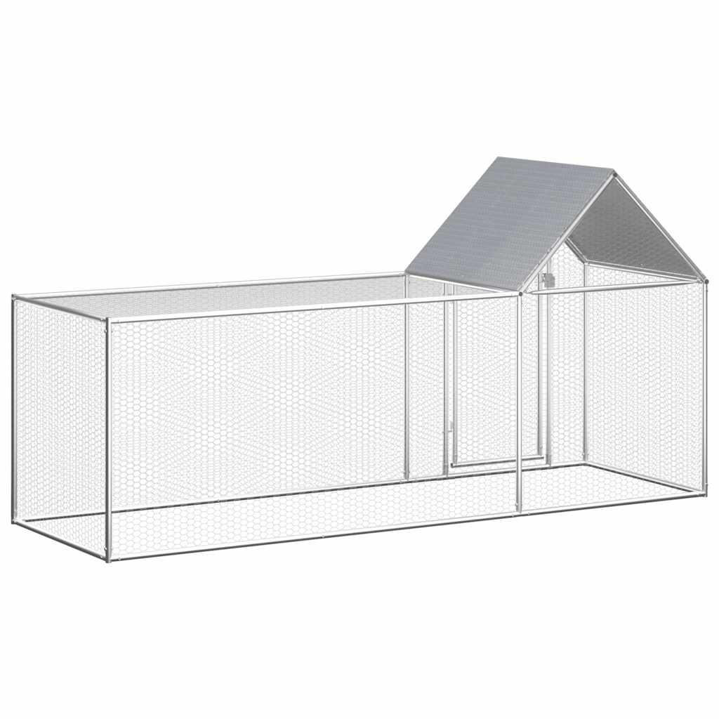 Hühnerstall 3x1x1,5 m Verzinkter Stahl