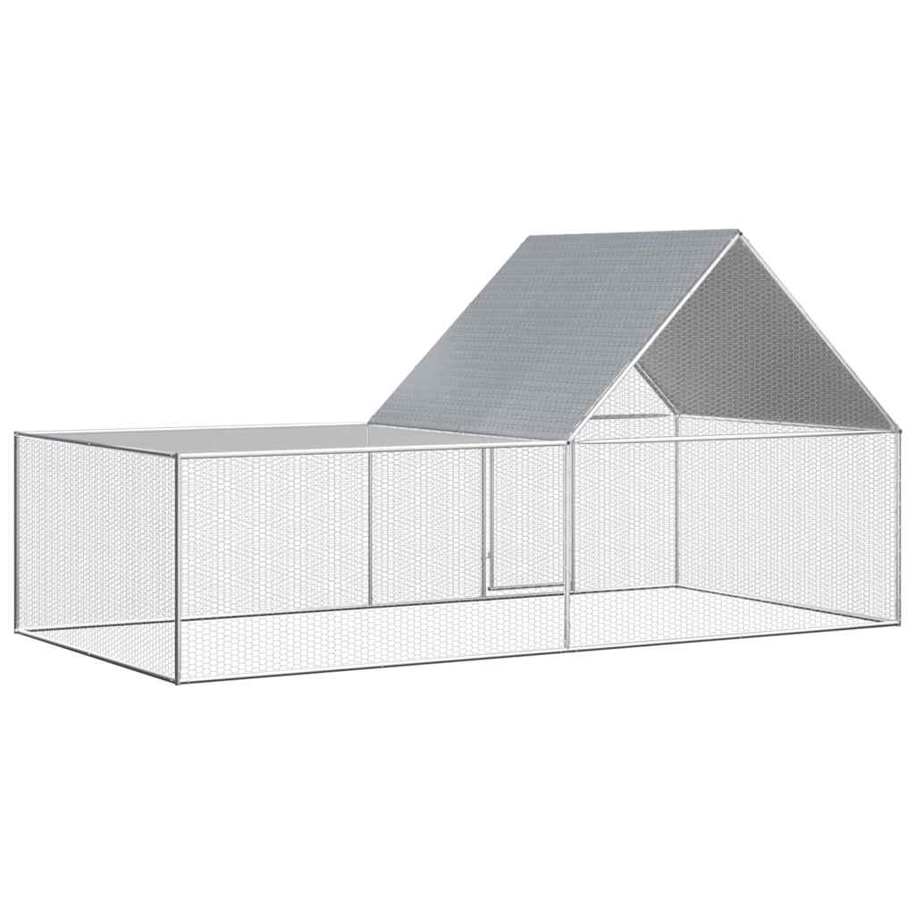Hühnerstall 4x2x2 m Verzinkter Stahl