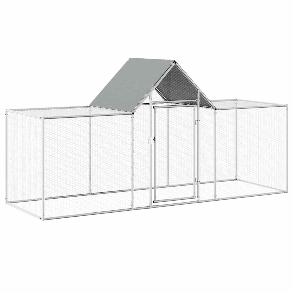 Hühnerstall 3x1x1,5 m Verzinkter Stahl