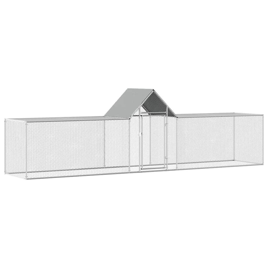 Hühnerstall 5x1x1,5 m Verzinkter Stahl