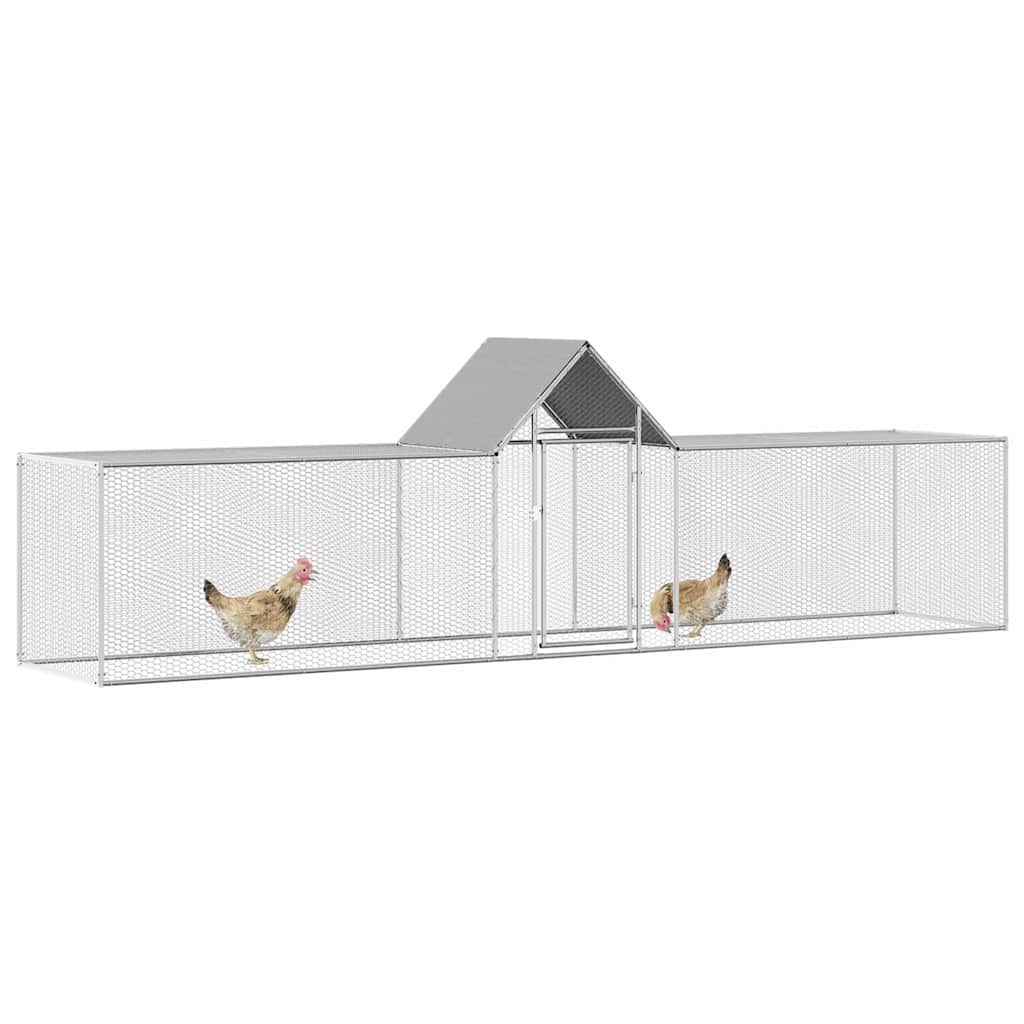 Hühnerstall 5x1x1,5 m Verzinkter Stahl