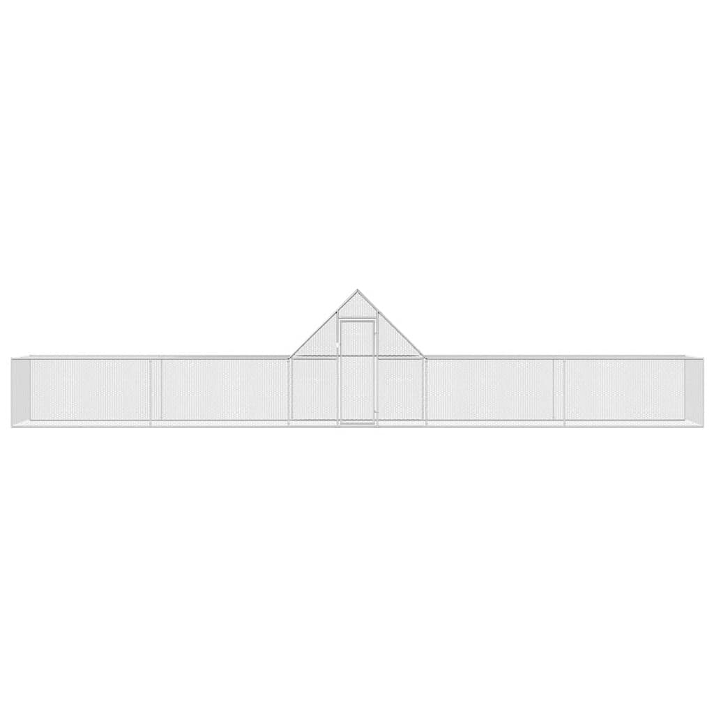 Hühnerstall 10x2x2 m Verzinkter Stahl