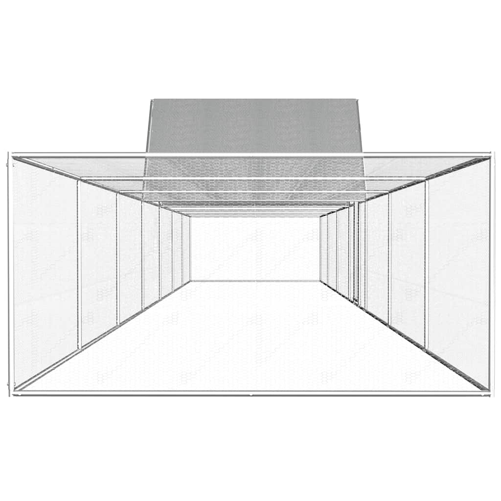Hühnerstall 14x2x2 m Verzinkter Stahl