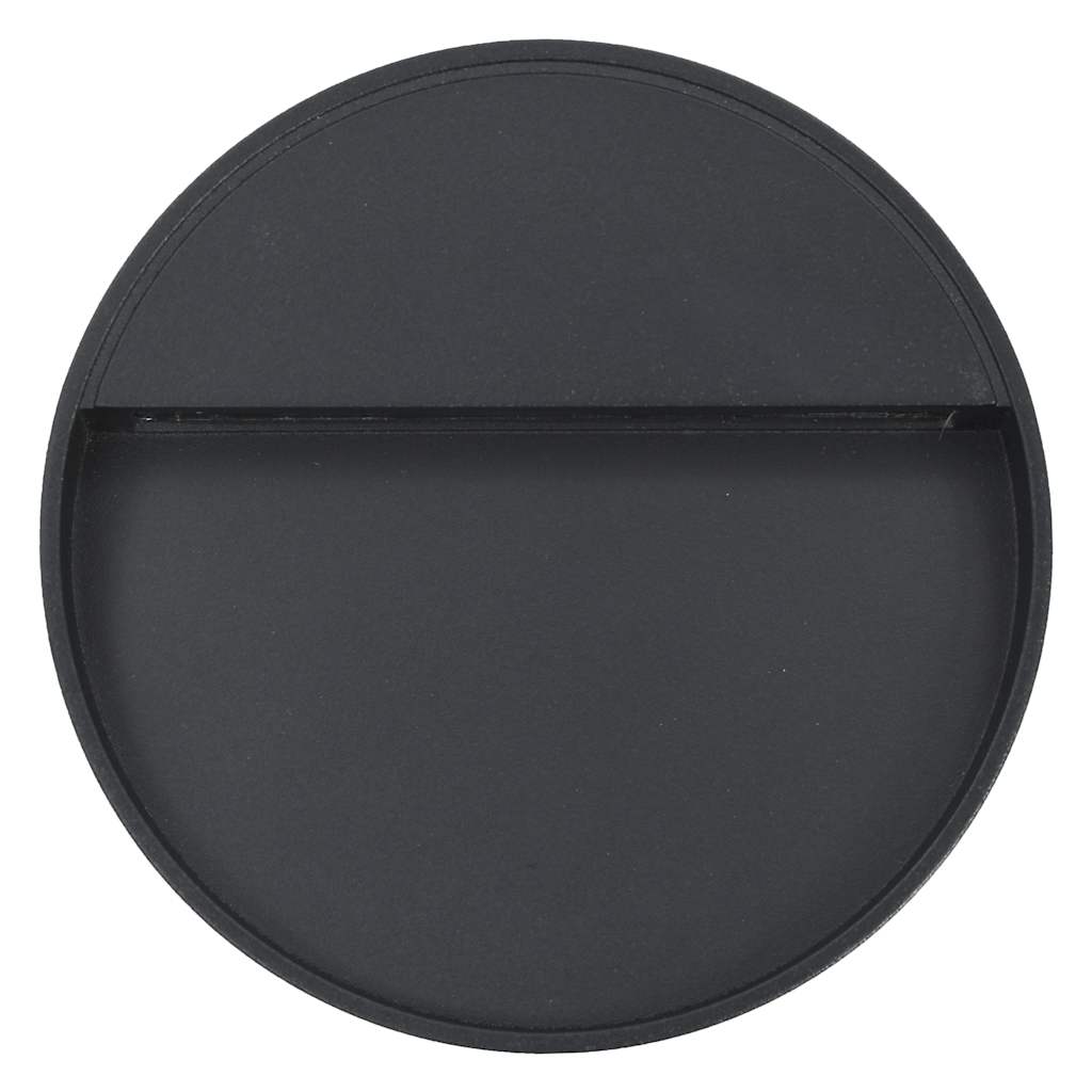 Außenwandleuchten 2 Stk. LED 3W Schwarz Rund