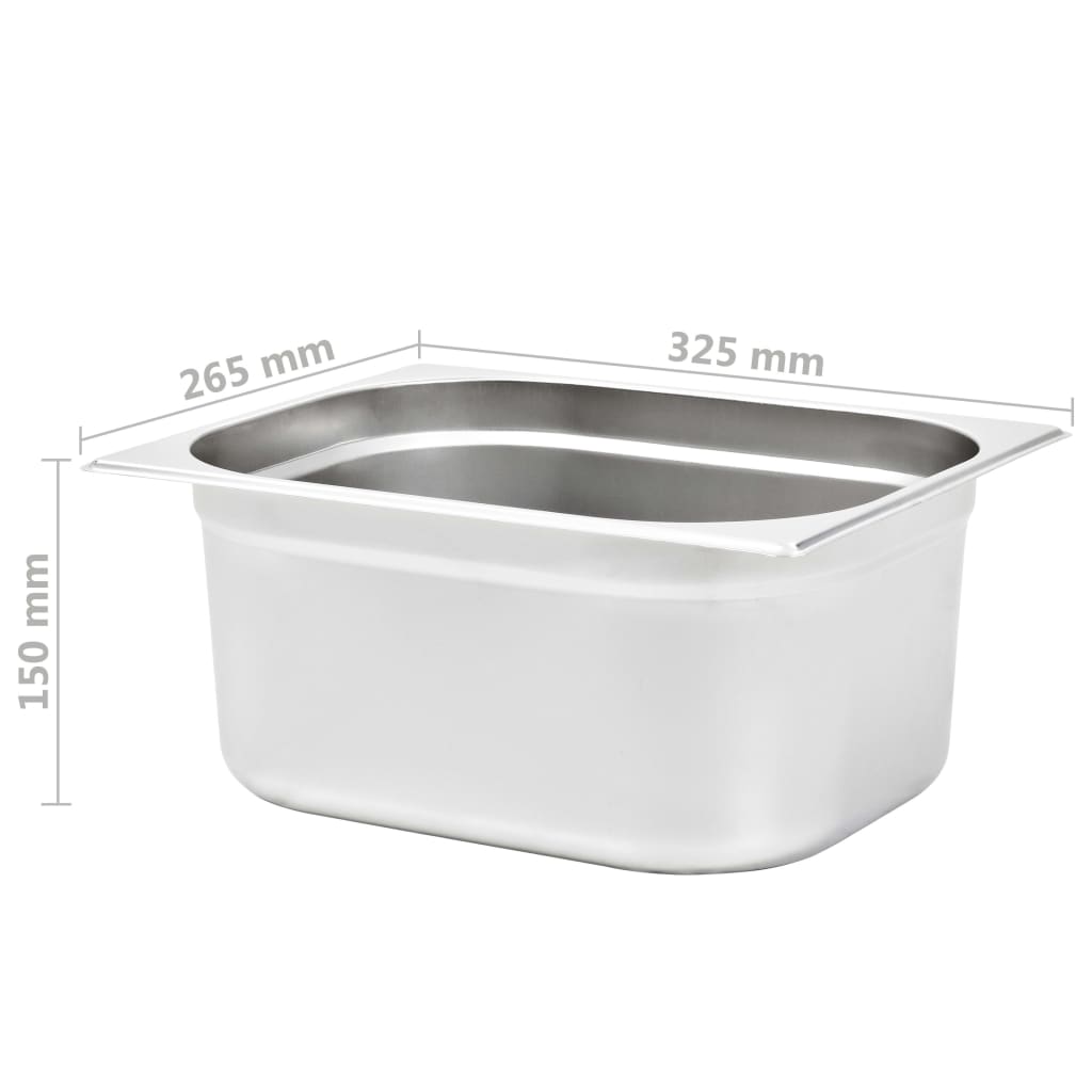 Gastronormbehälter 2 Stk. GN 1/2 150 mm Edelstahl