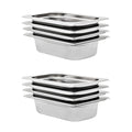 Gastronormbehälter 8 Stk. GN 1/4 65 mm Edelstahl
