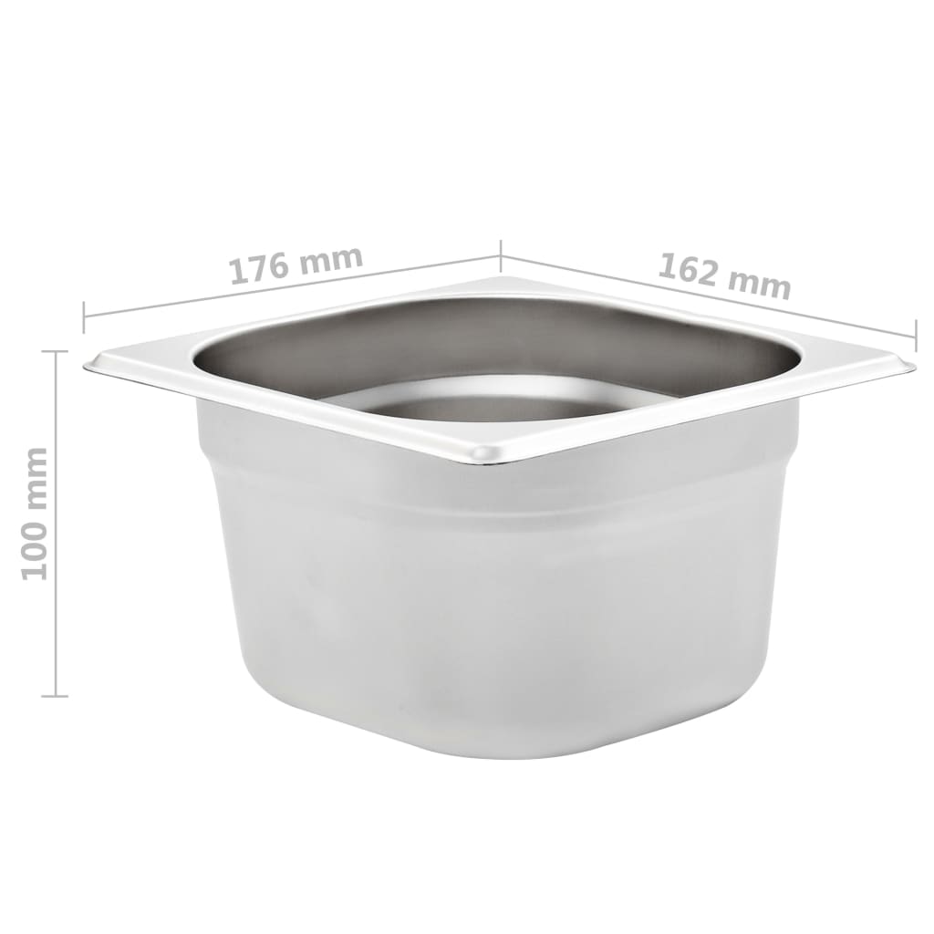 Gastronormbehälter 12 Stk. GN 1/6 100 mm Edelstahl