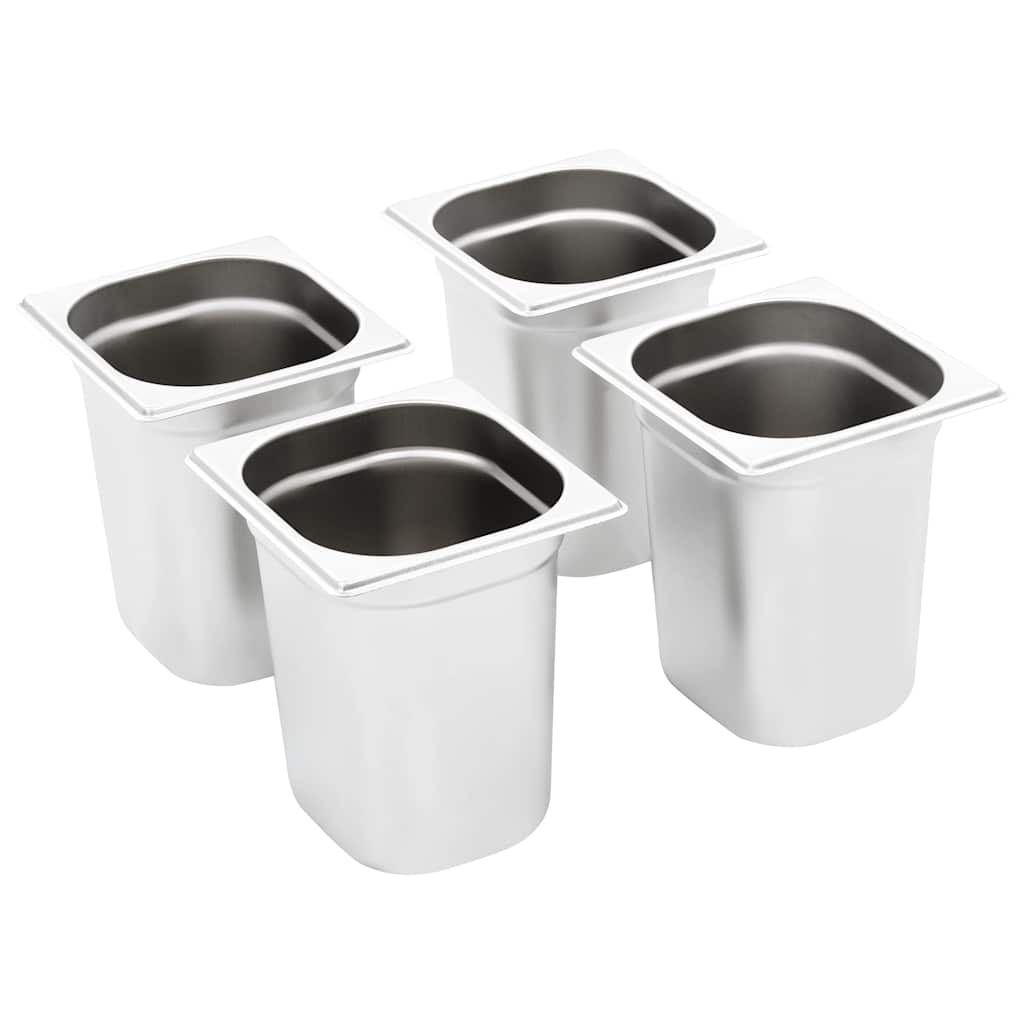 Gastronormbehälter 8 Stk. GN 1/6 200 mm Edelstahl