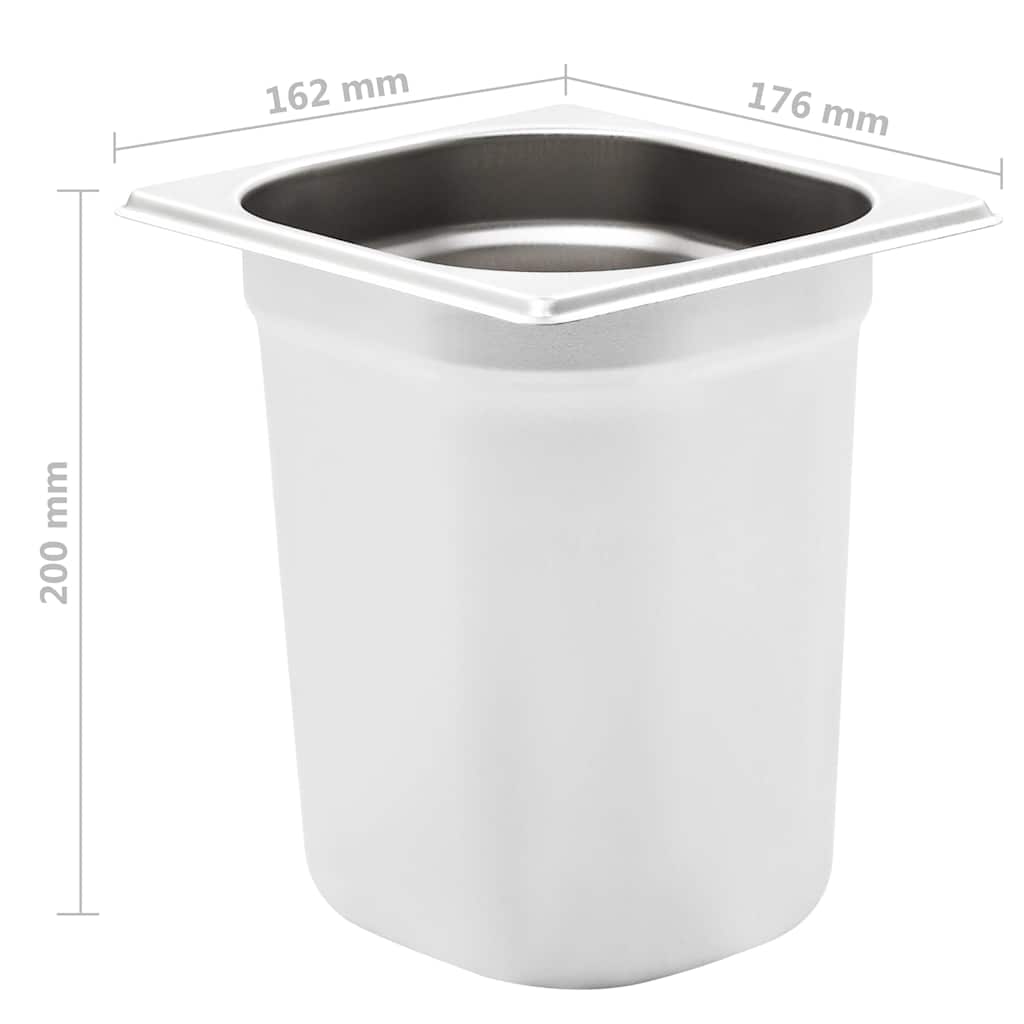Gastronormbehälter 8 Stk. GN 1/6 200 mm Edelstahl