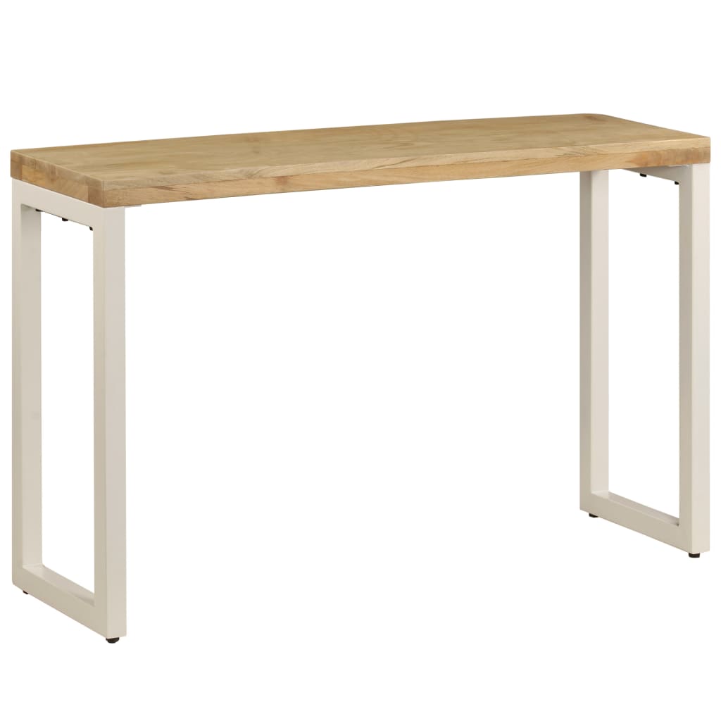 Konsolentisch 120x35x76 cm Stahl und Massivholz Mango