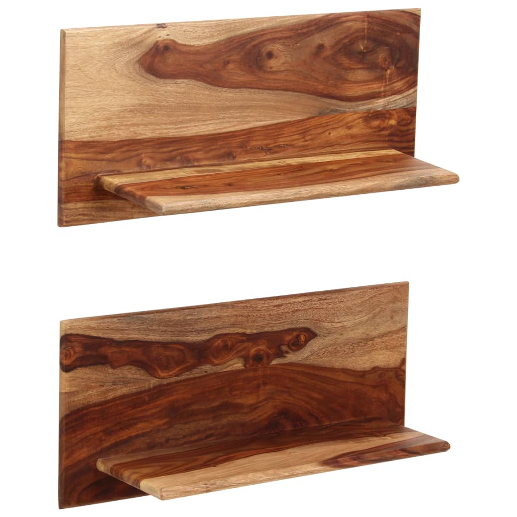 Wandregale 2 Stk. 58x26x20 cm Massivholz Akazie