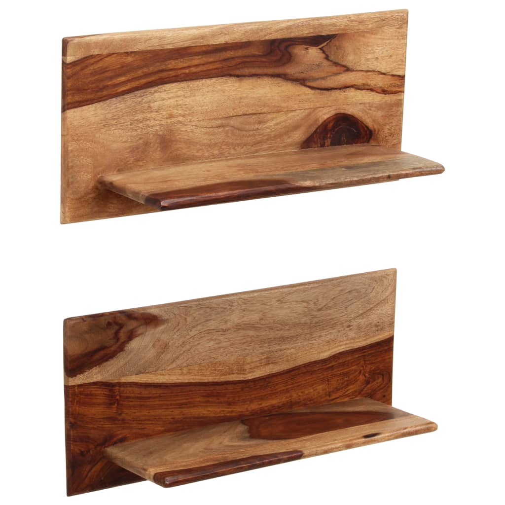 Wandregale 2 Stk. 58x26x20 cm Massivholz Akazie