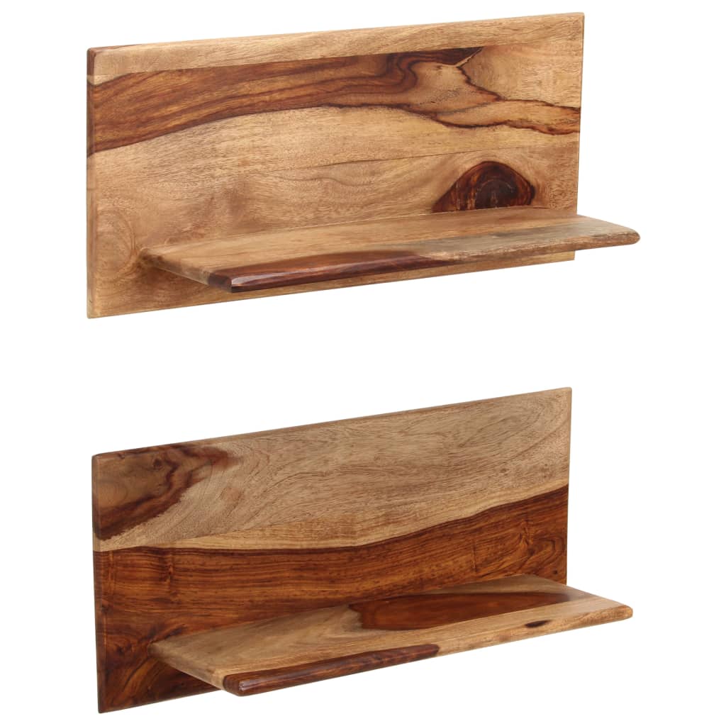 Wandregale 2 Stk. 58x26x20 cm Massivholz Akazie