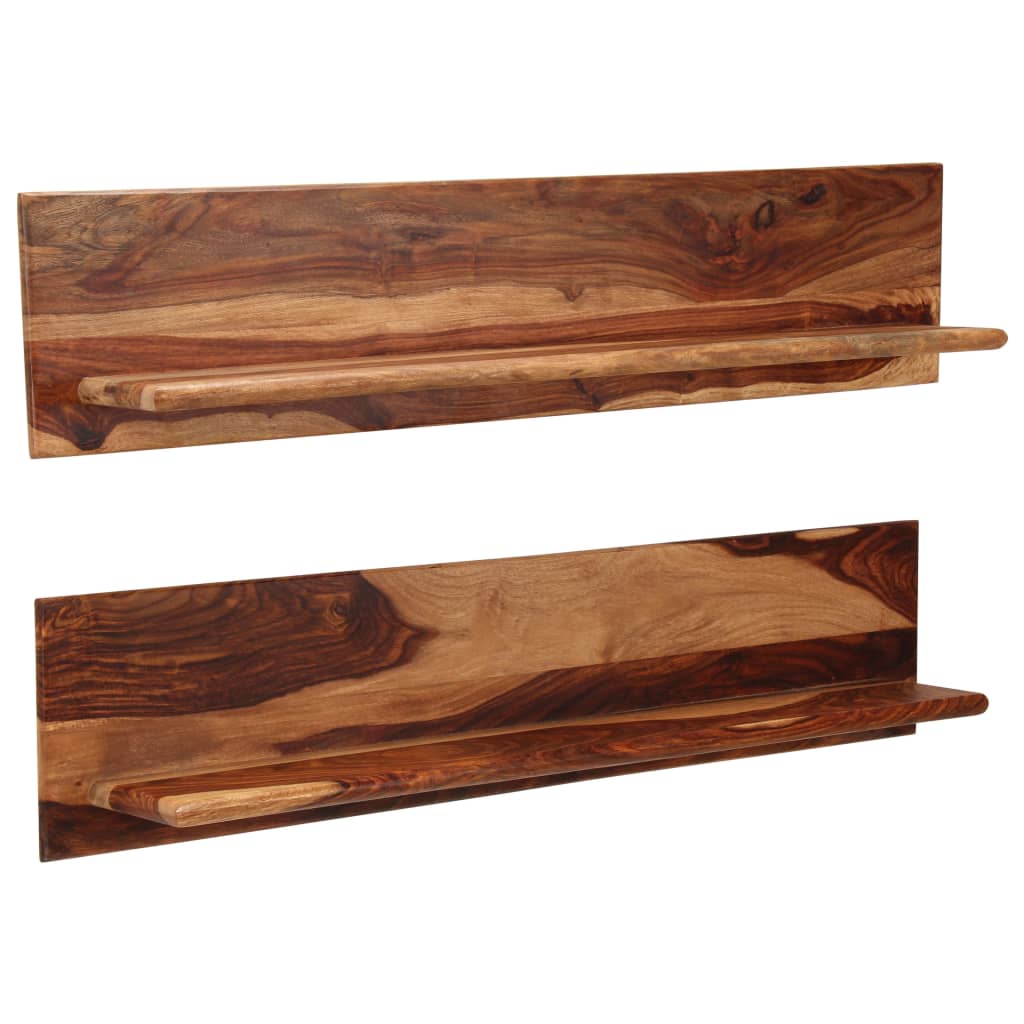 Wandregale 2 Stk. 118x26x20 cm Massivholz Akazie