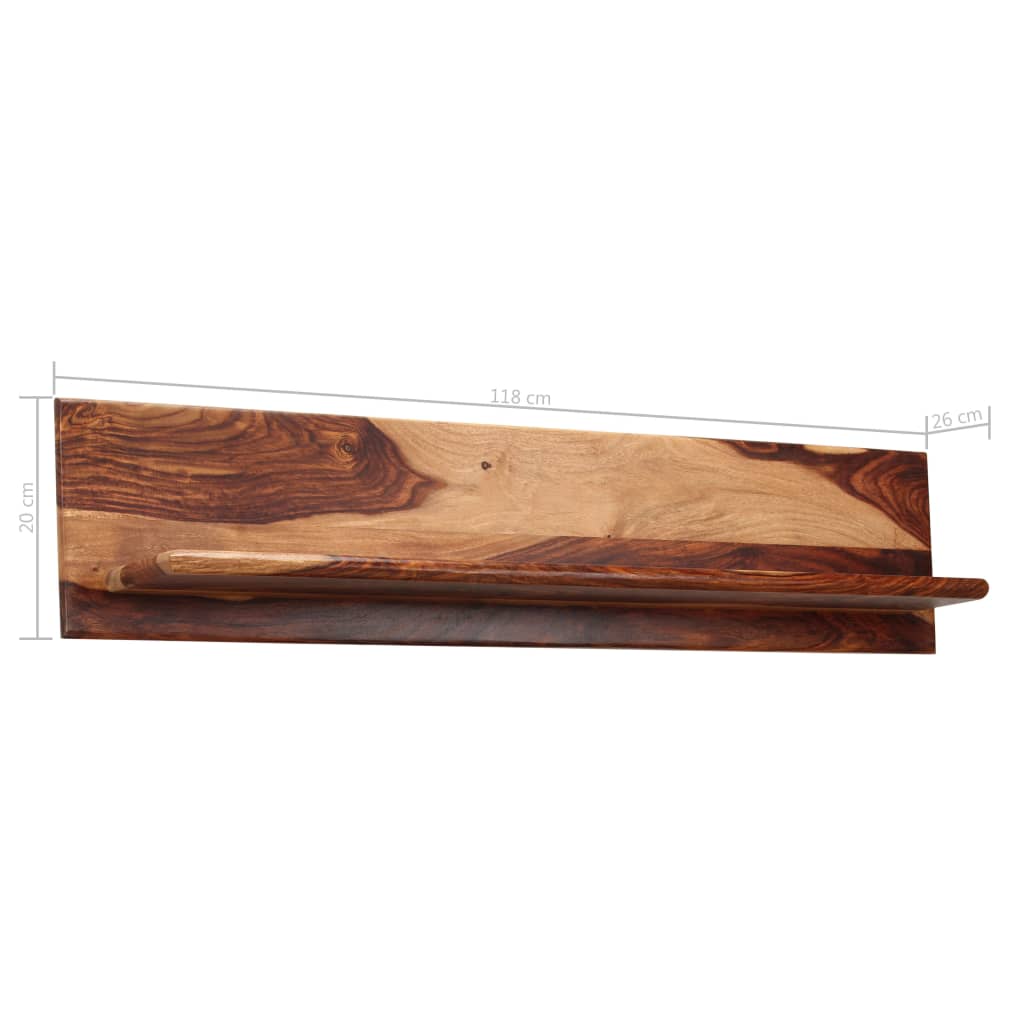 Wandregale 2 Stk. 118x26x20 cm Massivholz Akazie