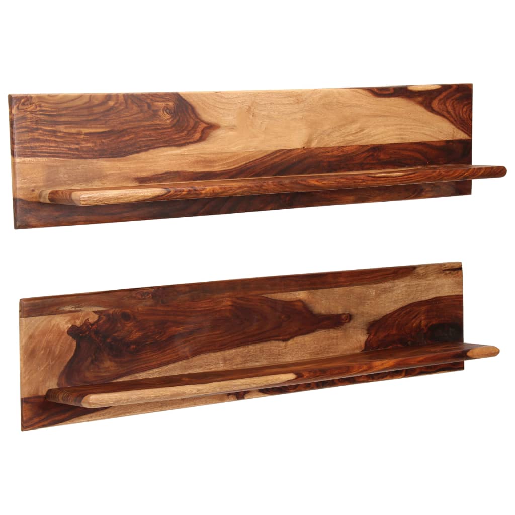Wandregale 2 Stk. 118x26x20 cm Massivholz Akazie