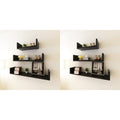 Wandregale 6 Stk. Schwarz
