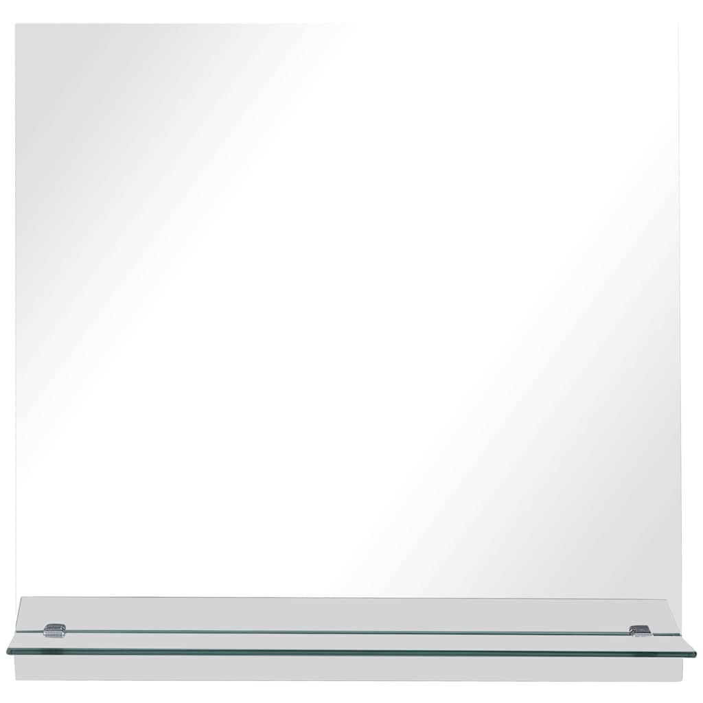 Wandspiegel mit Regal 30×30 cm Hartglas