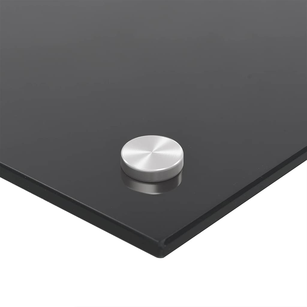 Küchenrückwand Schwarz 80x50 cm Hartglas