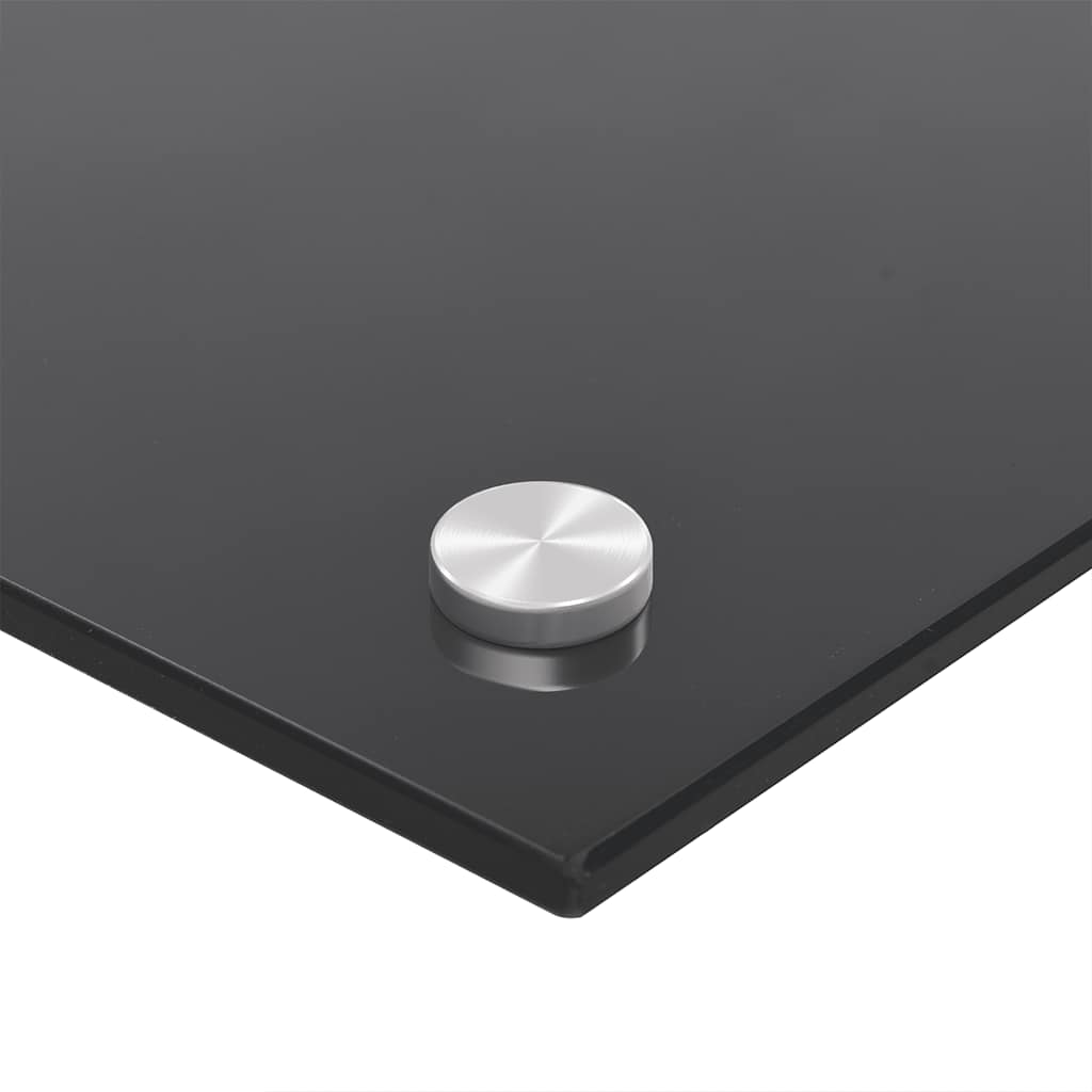 Küchenrückwand Schwarz 90x60 cm Hartglas