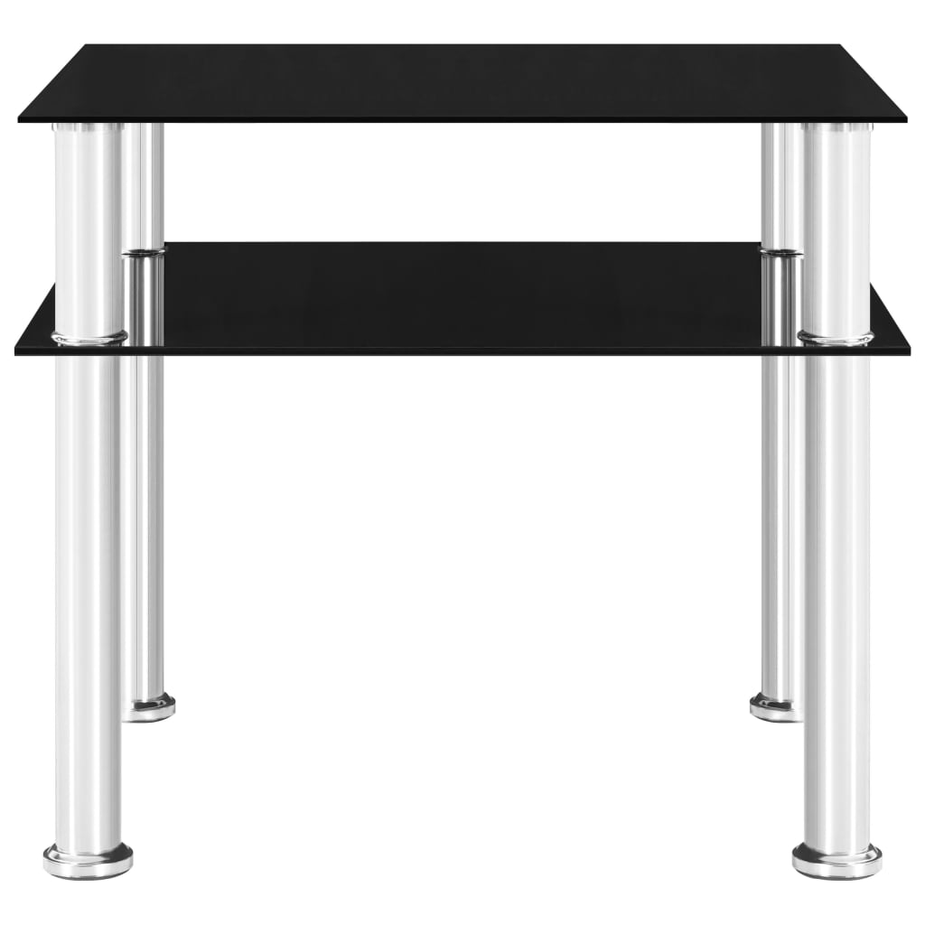 Beistelltisch Schwarz 45x50x45 cm Hartglas
