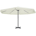 Sonnenschirm Weiß Aluminium 500 cm