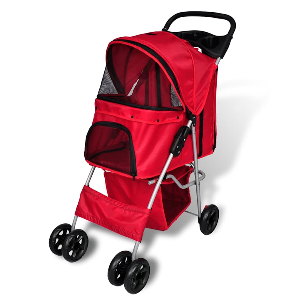 Hundewagen Hundebuggy Rot