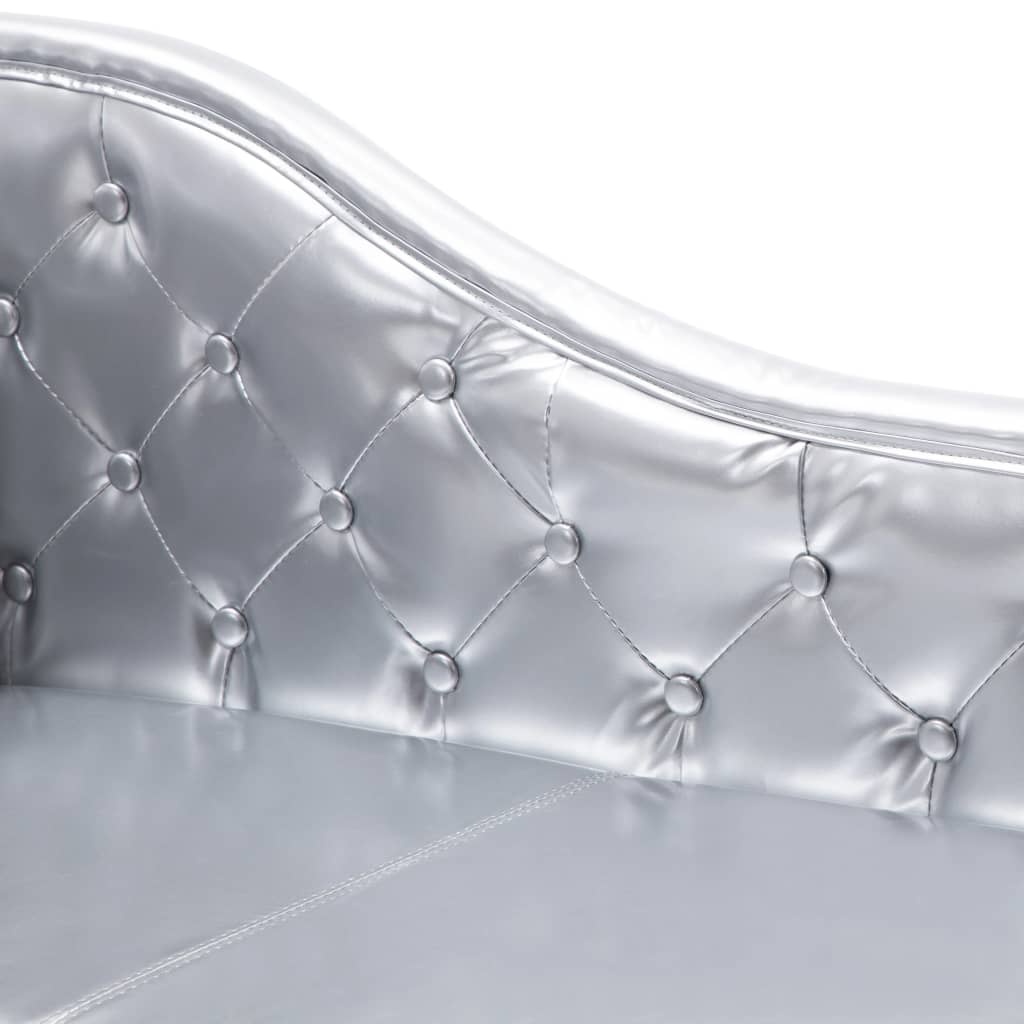 Chaiselongue Silbern Kunstleder