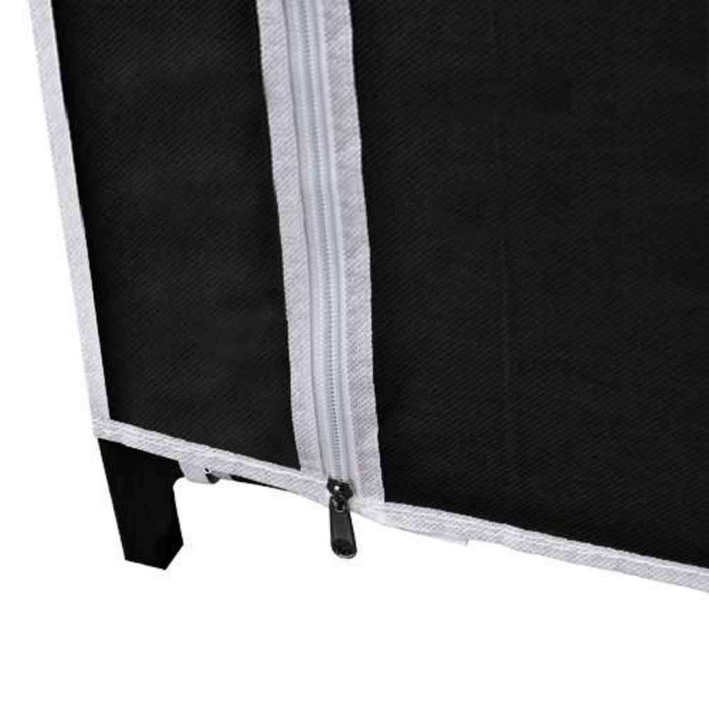 Faltbarer Stoffschrank Schwarz 110 x 45 x 175 cm