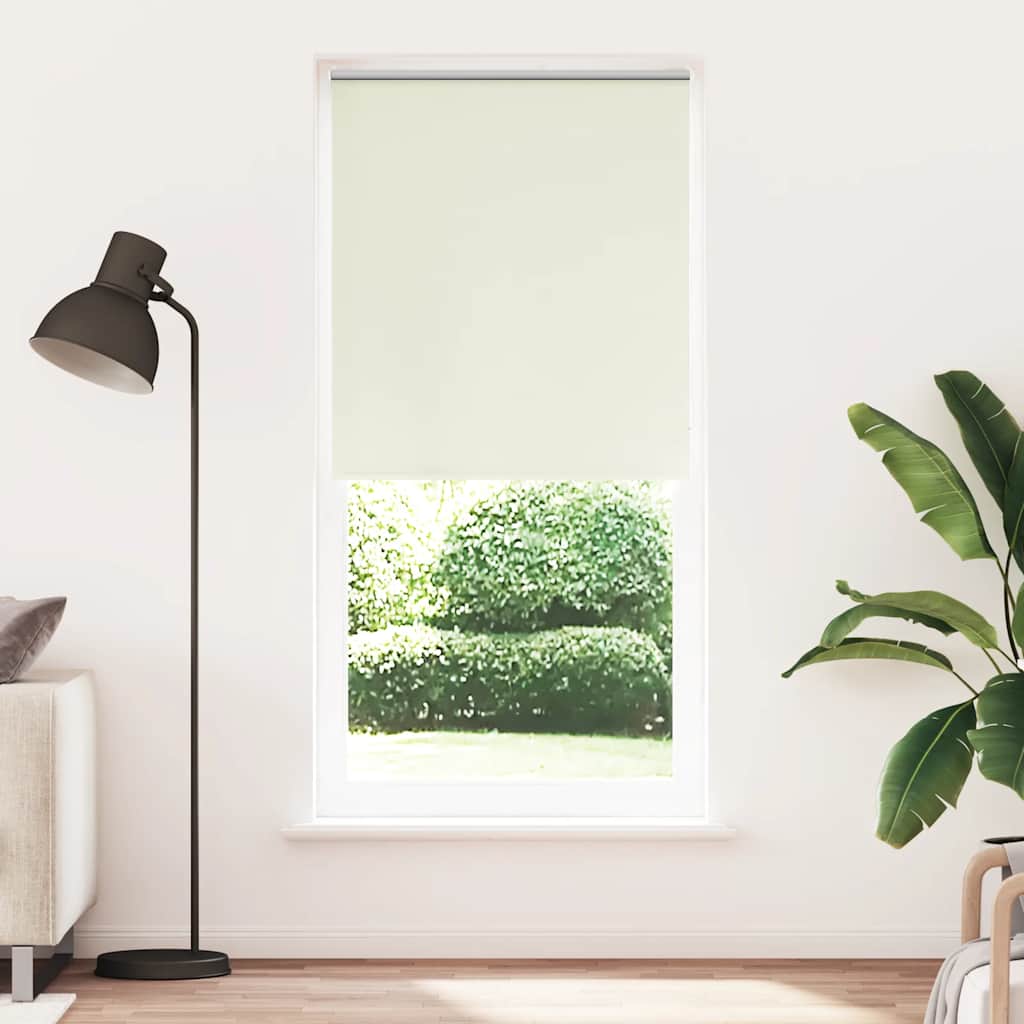 Verdunkelungsrollo 124,4 x 230 cm, Stoffbreite 120 cm, Gebrochen Weiß