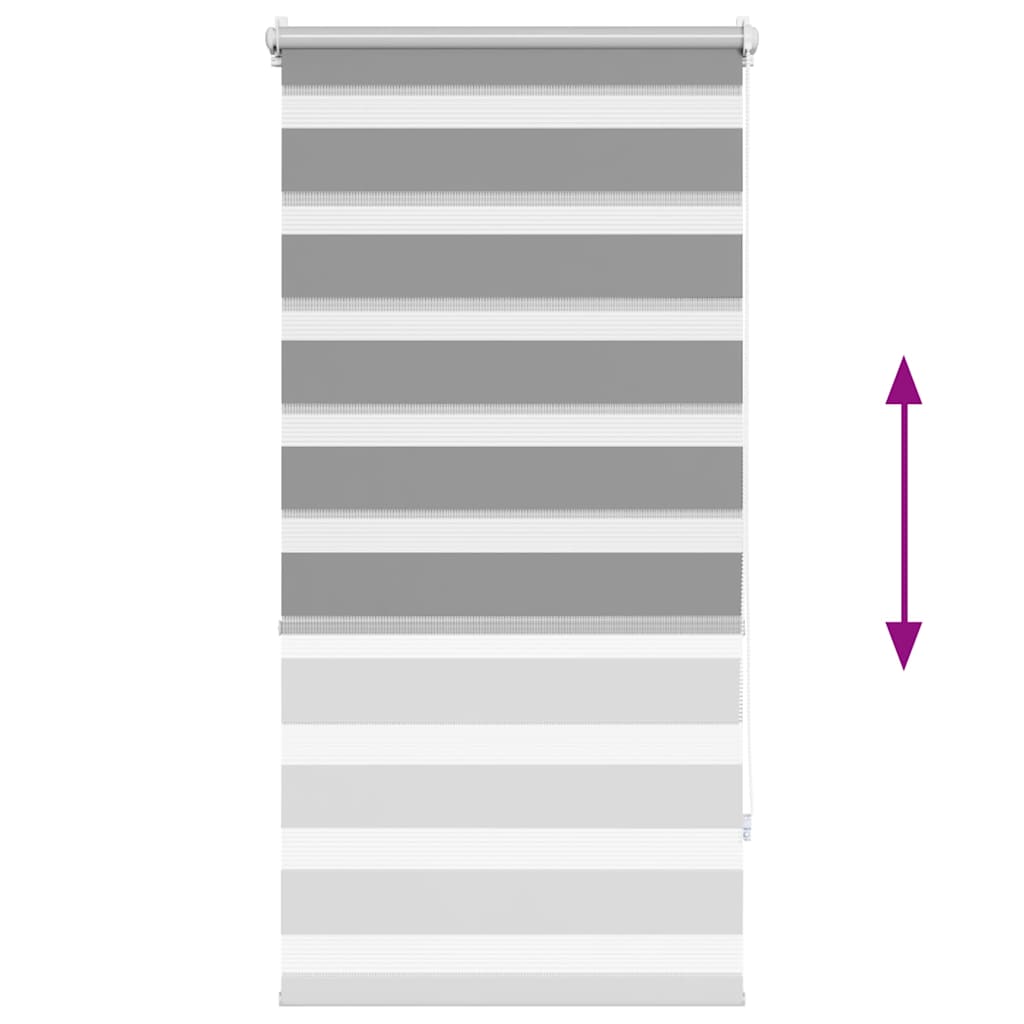 Zebra-Rollo 60,9 x 120 cm, Stoffbreite 56,7 cm, grau