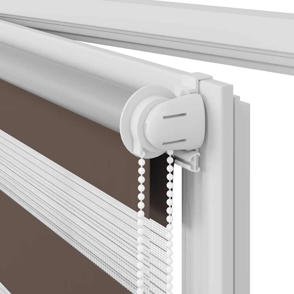 Zebra-Rollo 60,9 x 120 cm, Stoffbreite 56,7 cm, Kaffeebraun