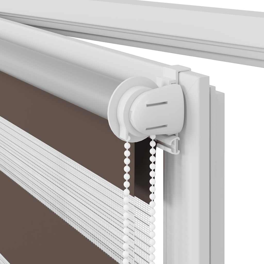 Zebra-Rollo 80,9 x 150 cm, Stoffbreite 76,7 cm, Kaffeebraun