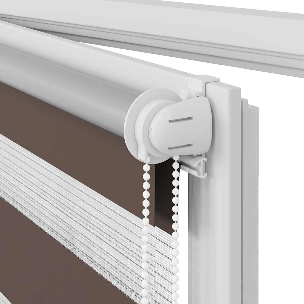 Zebra-Rollo 80,9 x 175 cm, Stoffbreite 76,7 cm, Kaffeebraun